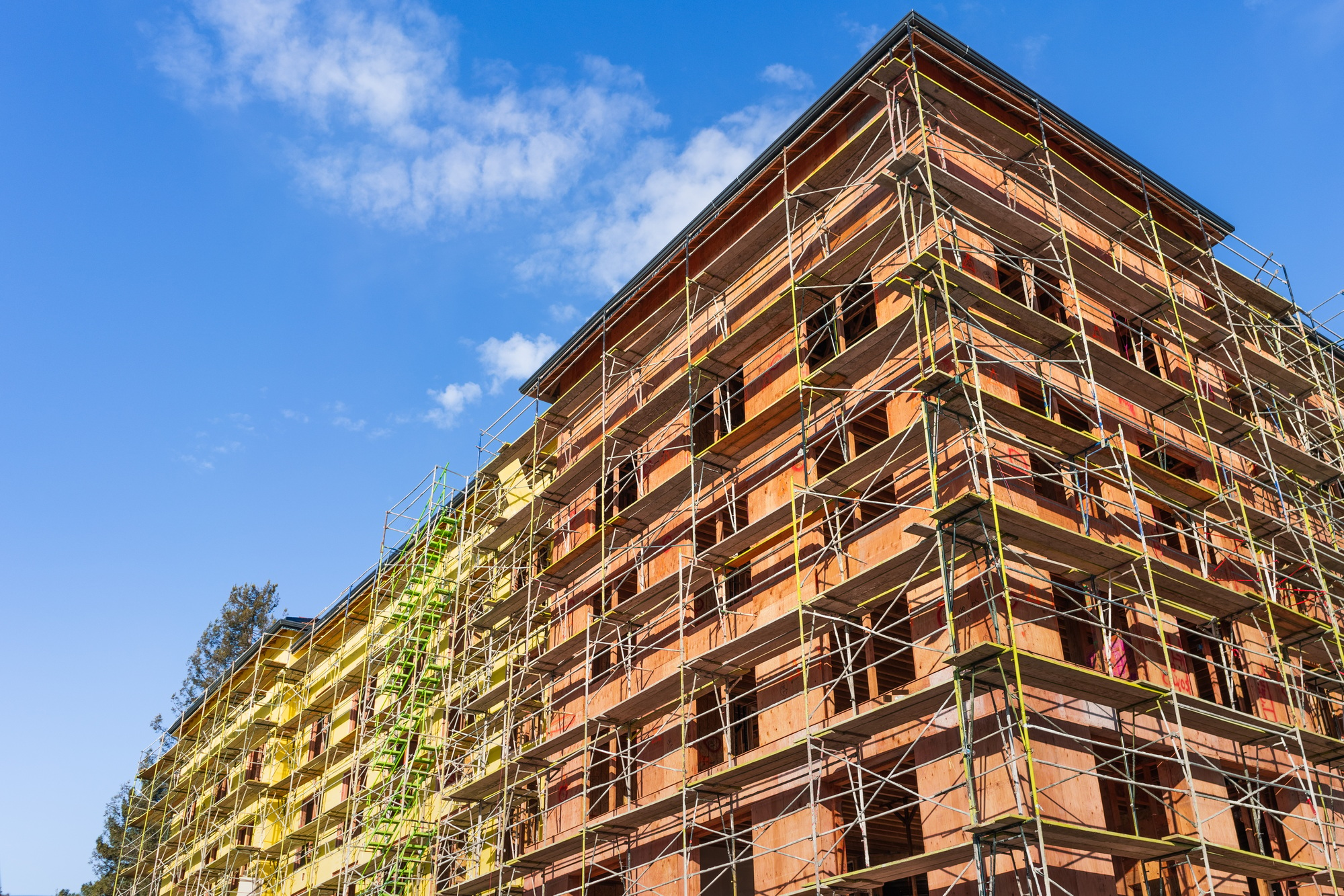 Multilevel residential building under construction